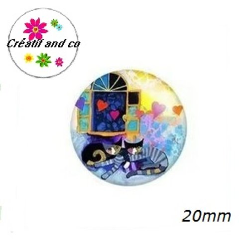 Cabochon trio de chat  20mm