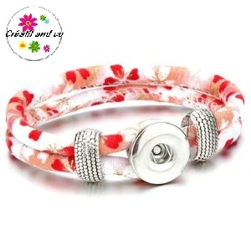 Bracelet fleuri pour bouton pression