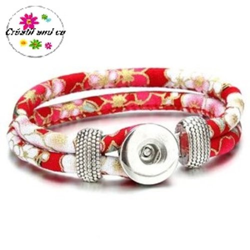 Bracelet fleuri pour bouton pression