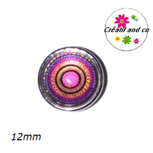 Bouton pression à motif 12mm