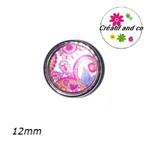 Bouton pression à motif 12mm