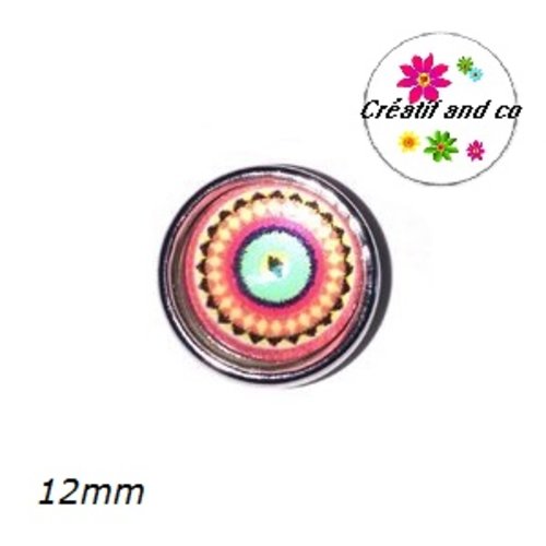 Bouton pression à motif 12mm