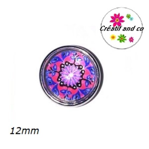 Bouton pression à motif 12mm