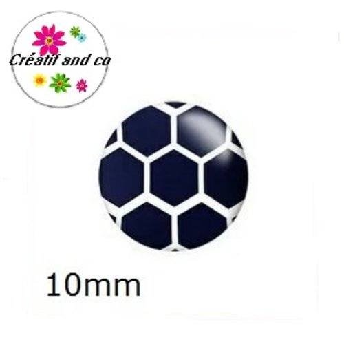 X2 cabochons à motif 10mm