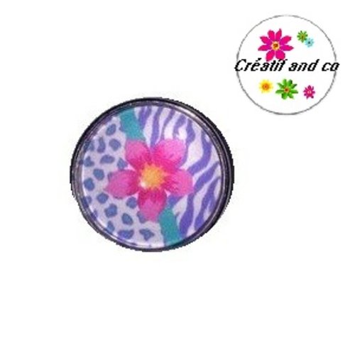 Bouton pression fleuri