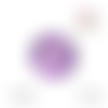 Bouton pression mauve/beige résine