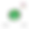 Bouton pression vert/blanc/vert foncé résine
