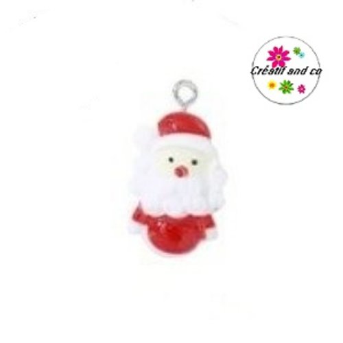 Breloque père noël vernis résine
