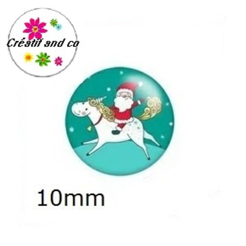 X2 cabochons licorne 10mm