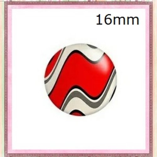 X2 cabochons à motif 16mm