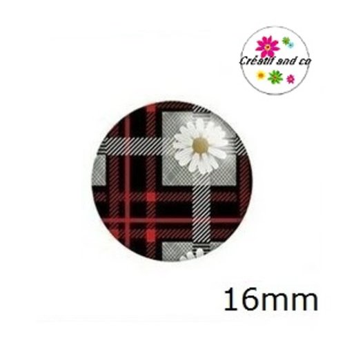 X2 cabochons à motif 16mm