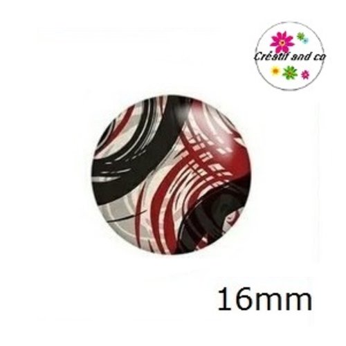 X2 cabochons à motif 16mm