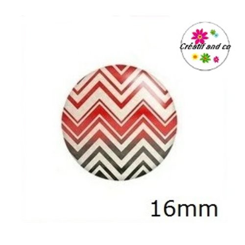 X2 cabochons à motif 16mm