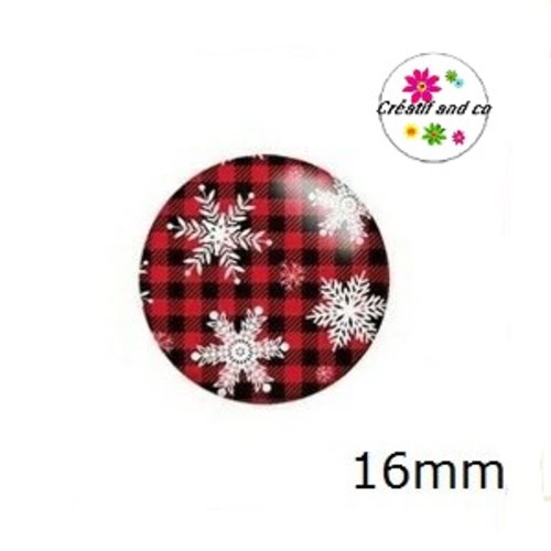X2 cabochons à motif 16mm