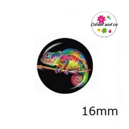 X2 cabochons caméléon coloré 16mm