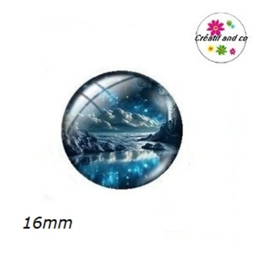 X2 cabochons paysage 16mm