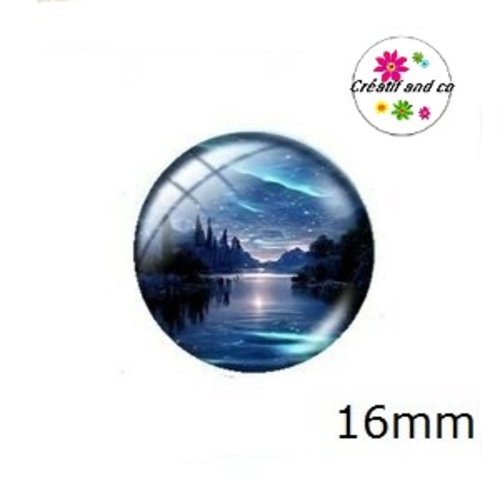 X2 cabochons paysage 16mm