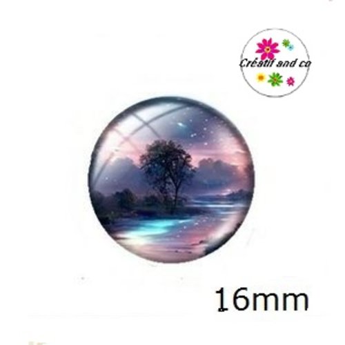 X2 cabochons paysage 16mm