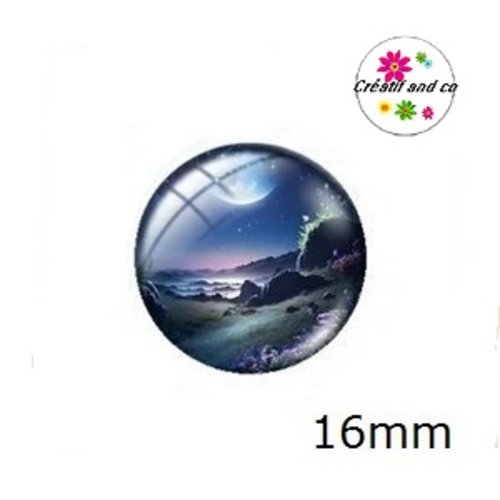 X2 cabochons paysage 16mm