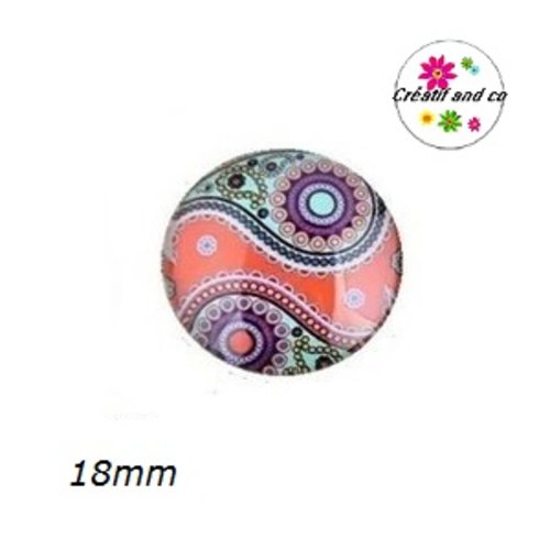 Cabochon mandala 18mm