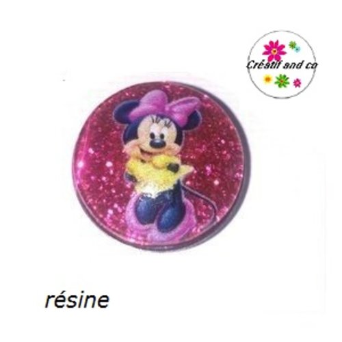 Bouton pression minnie résine