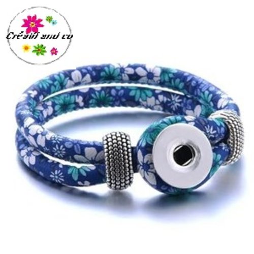 Bracelet fleuri pour bouton pression