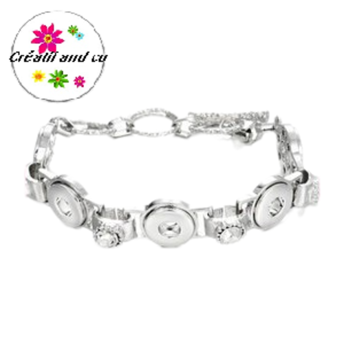 Bracelet 5 boutons pressions 12mm