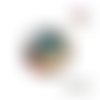 X2 cabochons fleuri 16mm