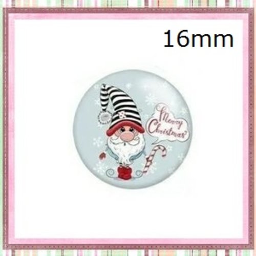 X2 cabochons gnome 16mm