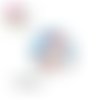 X2 cabochons bonhomme de neige 10mm