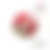 X2 cabochons flocon de neige 16mm