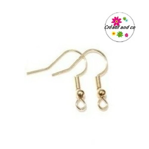 X50 attaches boucles d'oreilles dormeuses dorées claires