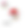 X2 cabochons bonhomme de neige 10mm