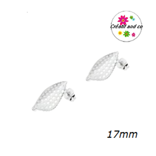 Puce oreille pendante avec trou acier inoxydable avec anneau