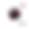 X2 cabochons fleuris colorés fond noir 16mm