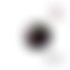 X2 cabochons fleuris colorés fond noir 16mm