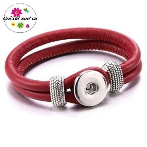 Bracelet rouge pour bouton pression