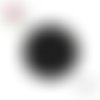 Cabochon noir à pois blanc 20mm