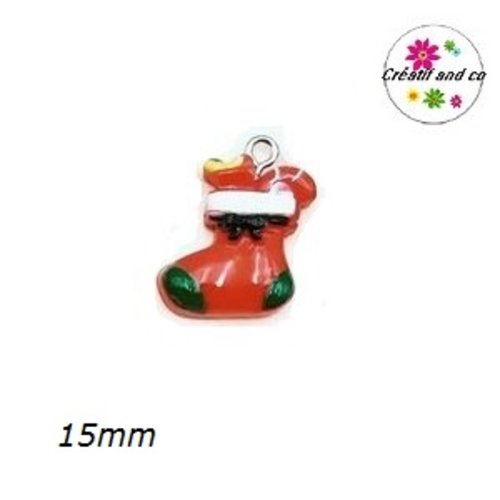 Breloque chaussette de noël vernis