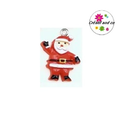 Breloque père noël résine
