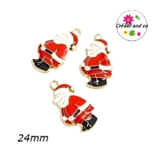 Breloque père noël émail