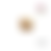 X2 cabochons grain de bois givré beige 16mm