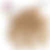 X2 cabochons grain de bois finition vernis 12mm