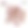 X2 cabochons grain de bois rose finition vernis 12mm