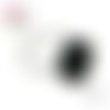Bague bois noire cabochon 12mm