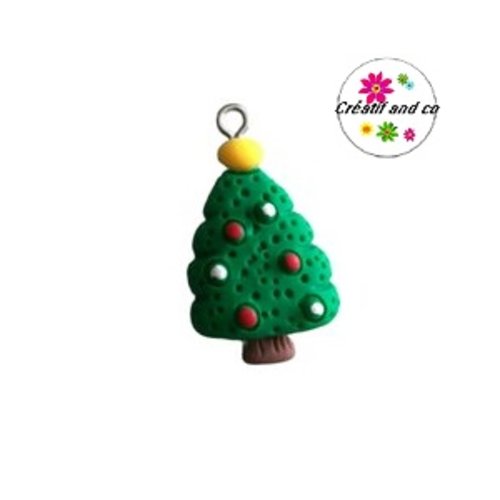 Breloque sapin de noël résine