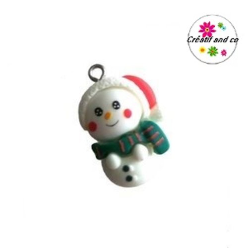 Breloque bonhomme de noël résine