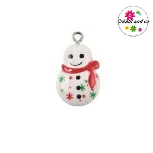 Breloque bonhomme de noël résine