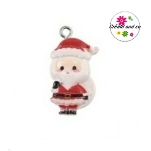 Breloque père noël vernis résine