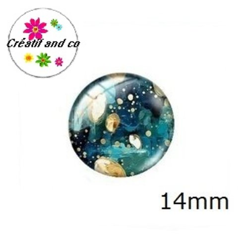 X2 cabochons à motif 14mm